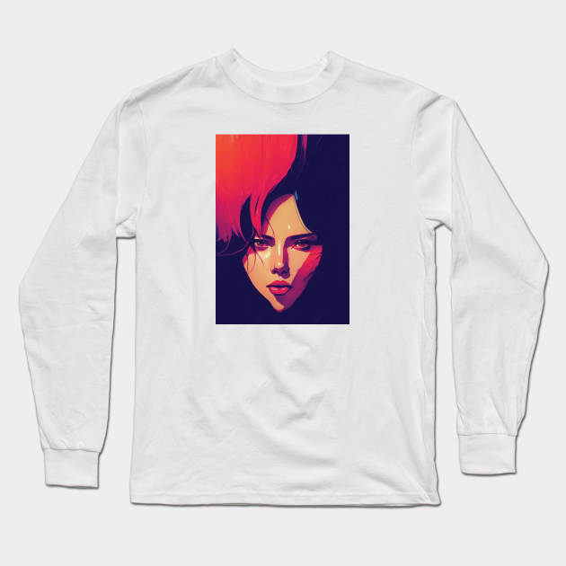 beautiful girl digital art - DESIGN Long Sleeve T-Shirt by MadeBYAhsan